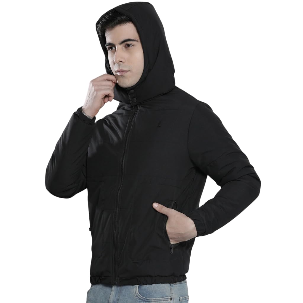 the indian garage co Men Slim Fit Solid Puffer Jackets-picture-46