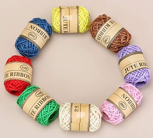 SEJASCOLLECTIONS | Set of 8 roll |10 Meters Each 2mm Thick Multicolor Jute Twine String Hemp for Decoration, Art and Craft, DIY, Scrapbooking, Gift Wrapping (8 Multicolor, Rolls) 2