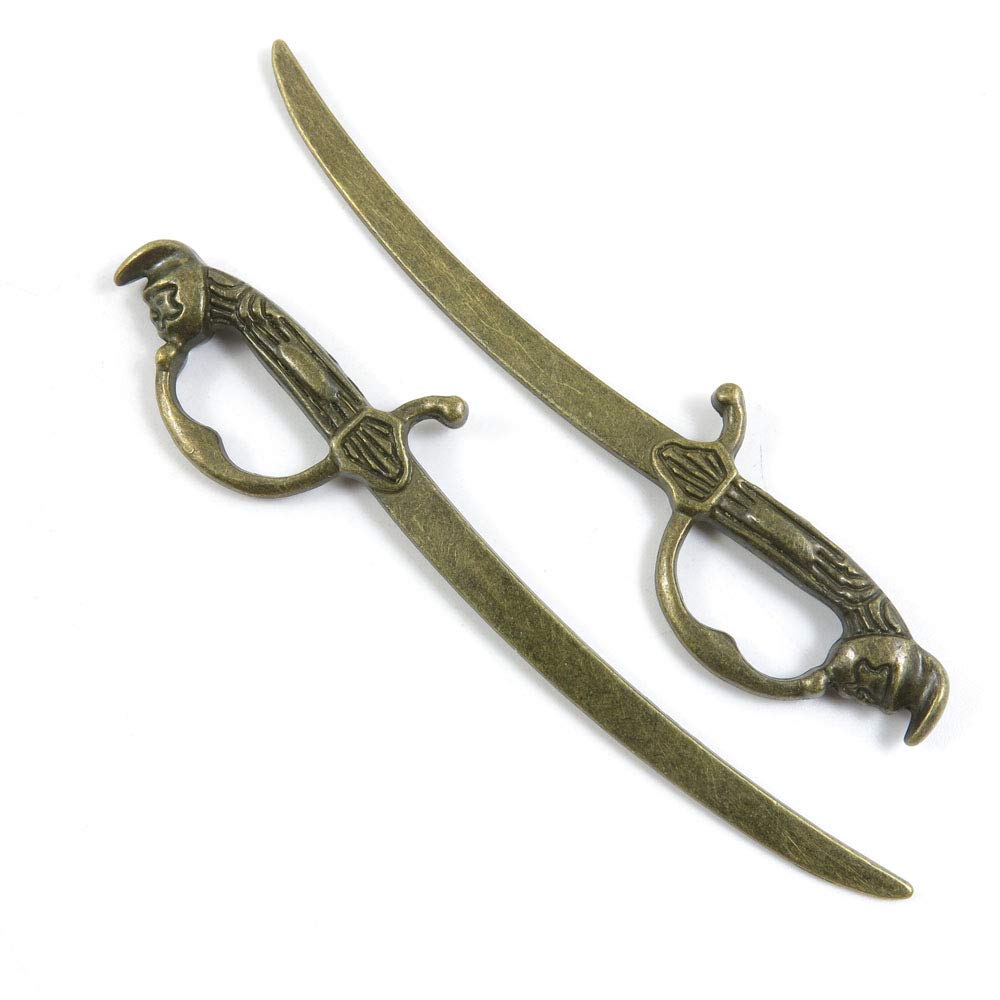 40 PCS Antique Bronze US Marshal Badge Charms - Jewelry Making Supplies