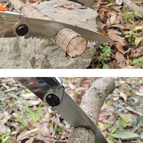 Image of REXBETI Folding Saw, Compact Design 8 Inch Blade Hand Saw for Wood Camping, Dry Wood Pruning Saw with Hard Teeth, Quality SK-5 Steel
