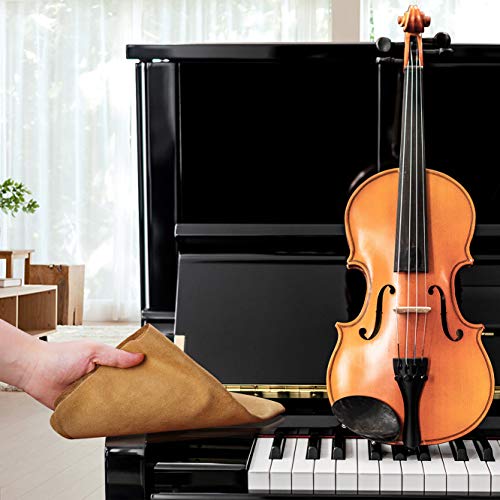 Super soft instrument cleaning cloth and high-grade polishing cloth. Multifunctional cleaning cloth, suitable for violin, cello, guitar, piano, flute and other musical instruments. 17.7x11.8 inches - Thumbnail 3