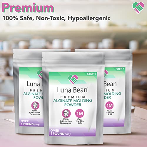 Alginate Molding Powder For Hand Casting Kit & Multi-Use Projects - 3 Lb Casting Plaster Material - Family Keepsakes- Create-A-Mold By Luna Bean #TOP3