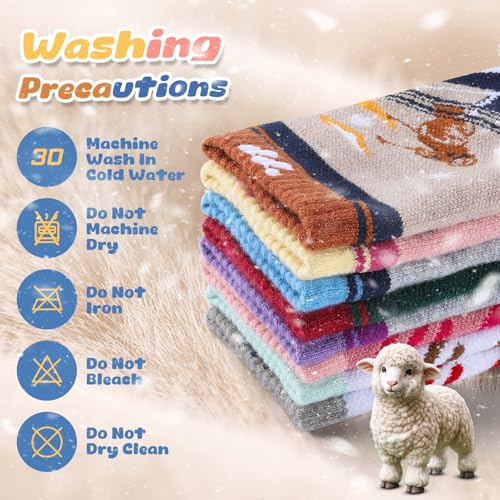WEST BIKING Kids Merino Wool Ski Socks for Boys Girls Knee High Sock Thermal Winter Warm Snowboard Socks2 Pairs 5