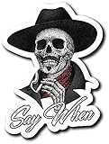 Say When Doc Holiday Sticker Decal Skeleton Skull Tombstone Quote 2 Pack | 5-Inch by 3.5-Inch | Glos