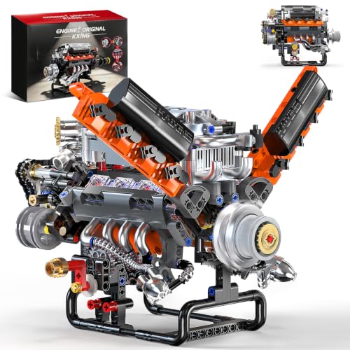 Image of V8 Engine Model Kit, 767 PCS Mini Car Engine Building Sets