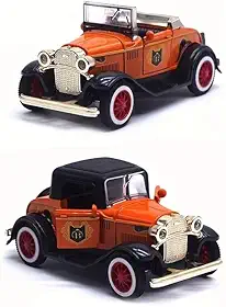 PowerToys YUGEN - Miniatura Carros Antigos de Coleção ideal para colecionadores e entusiastas de carros clássicos (Laranja)