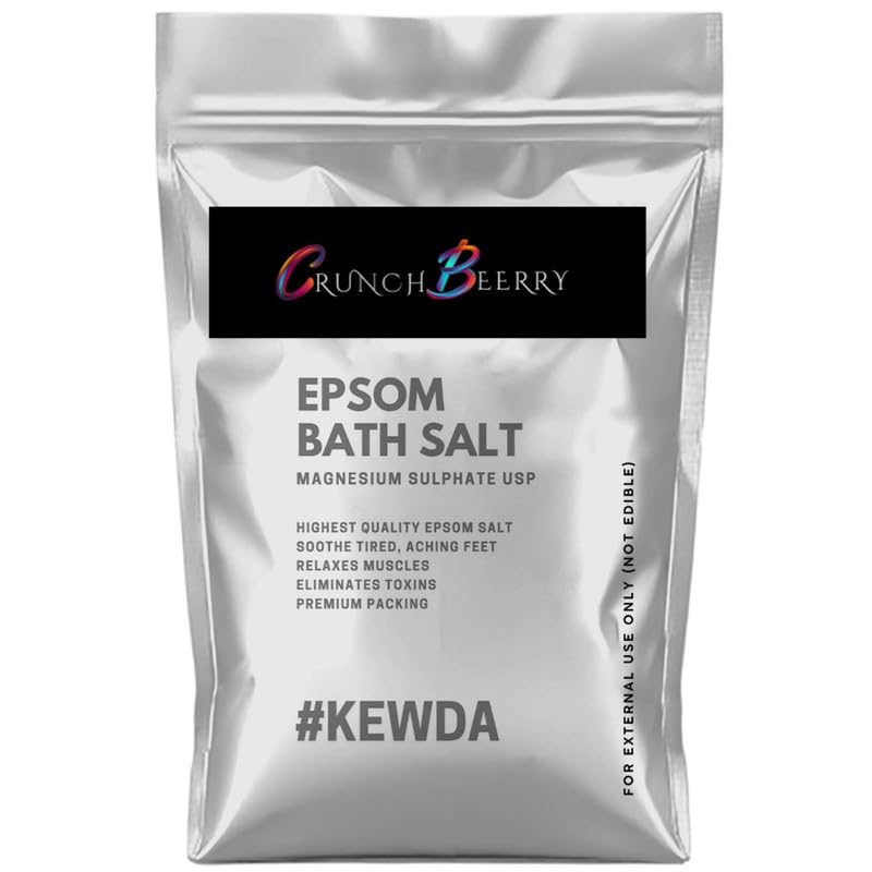 CRUNCH BEERRY BATH SALT For Muscle Relief, Relieves Aches Pain,Bath salt for Relaxation,Refreshing Body,Joint Soreness and Tired Muscles,No Color Added 1000gm (BATH SALT_KEWDA_1 Kg.)-image-11