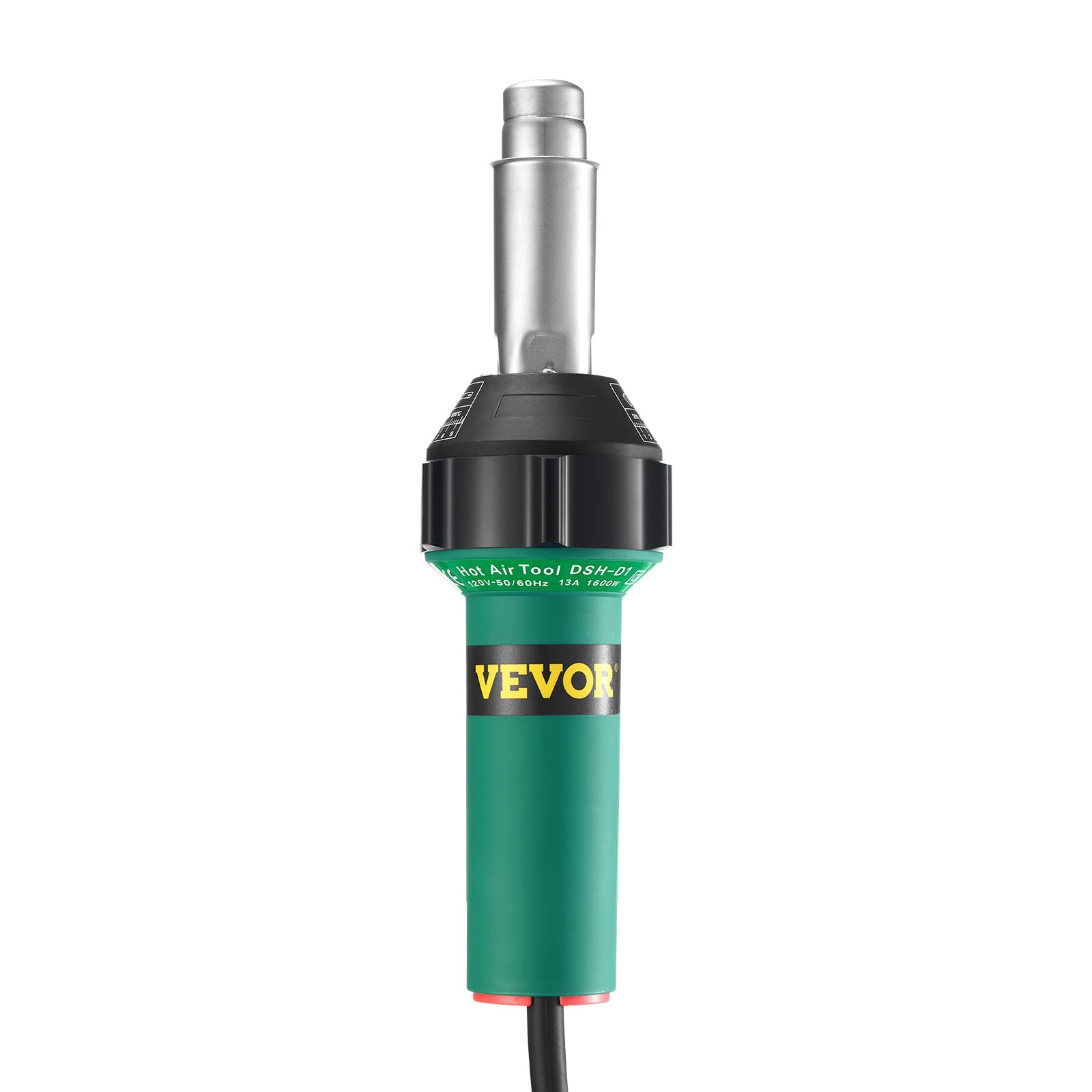 VEVOR Soldador de Aire Caliente para Plástico 1600 W, Kit de Soldadura para Techos de Plástico con 11 Accesorios: Caja de Herramientas, Boquilla, Rodillo, Cuchillas para PP/PE/PVC, 330 x 95 x 56 mm