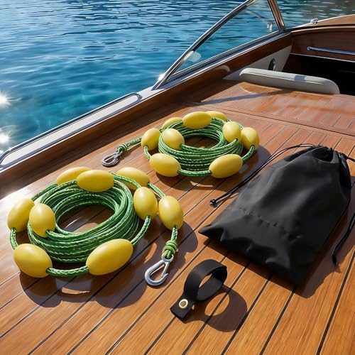 Cuerda para barco que evita enredos en el motor gracias a flotadores para wakeboard 2