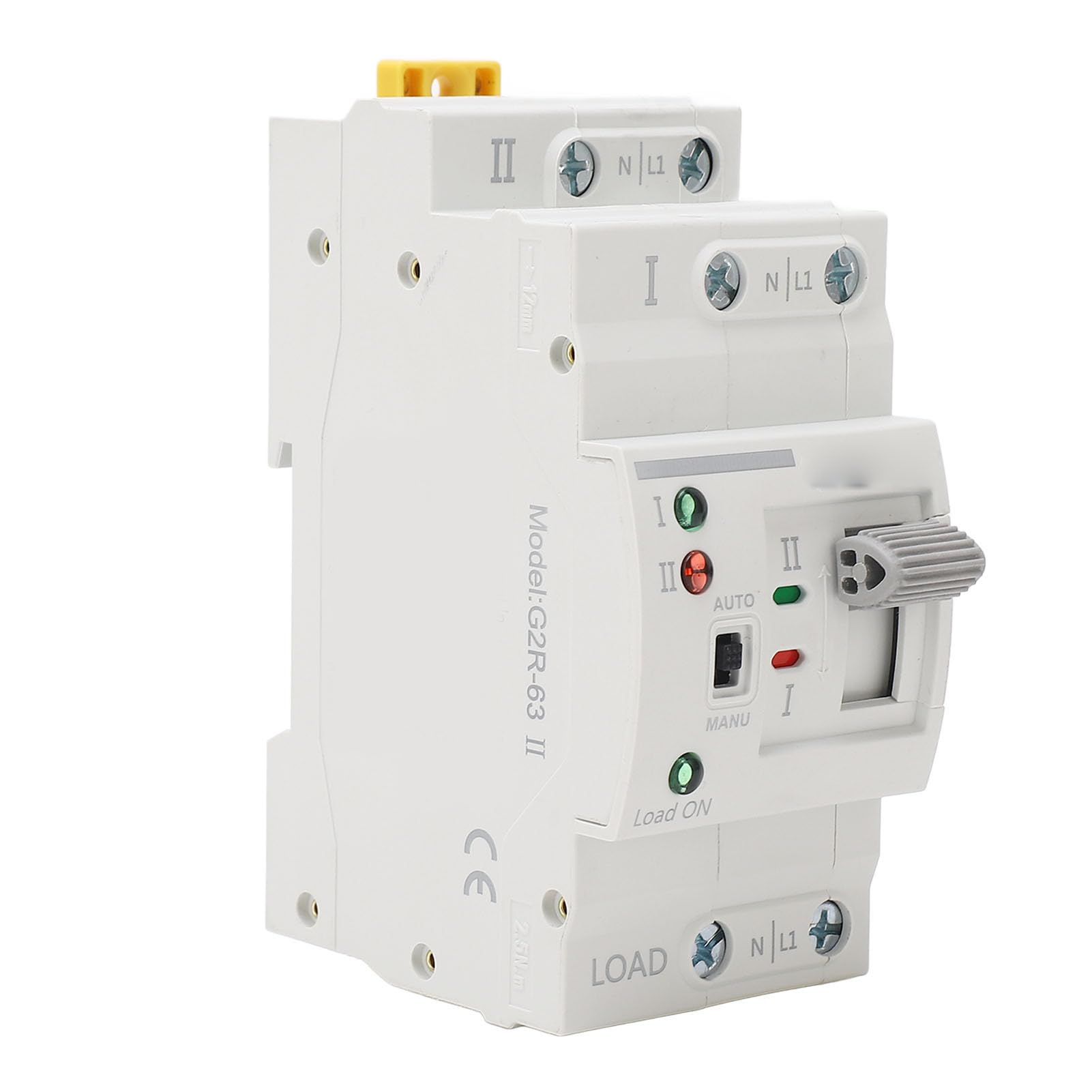 Garosa Interruttore di Trasferimento di Alimentazione 2p, Commutatore Elettrico a Commutazione Rapida Switching Switch, Adatto per il CA con Frequenza di 50/60Hz, Design Durevole, Adatto per