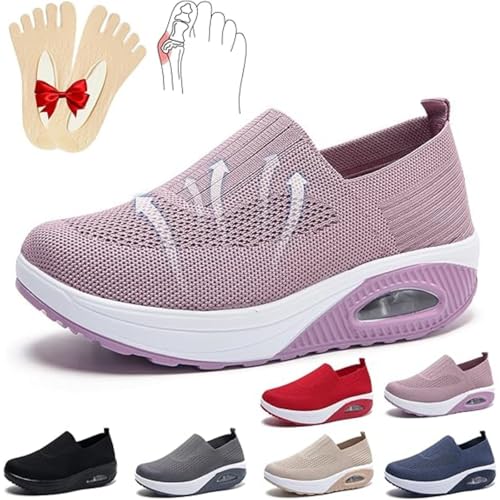 Everwalks Cute & Comfy Orthopedic Shoes, Women Soft Sole Non-Slip Breathable Arch Support Slip On Walking Sneaker