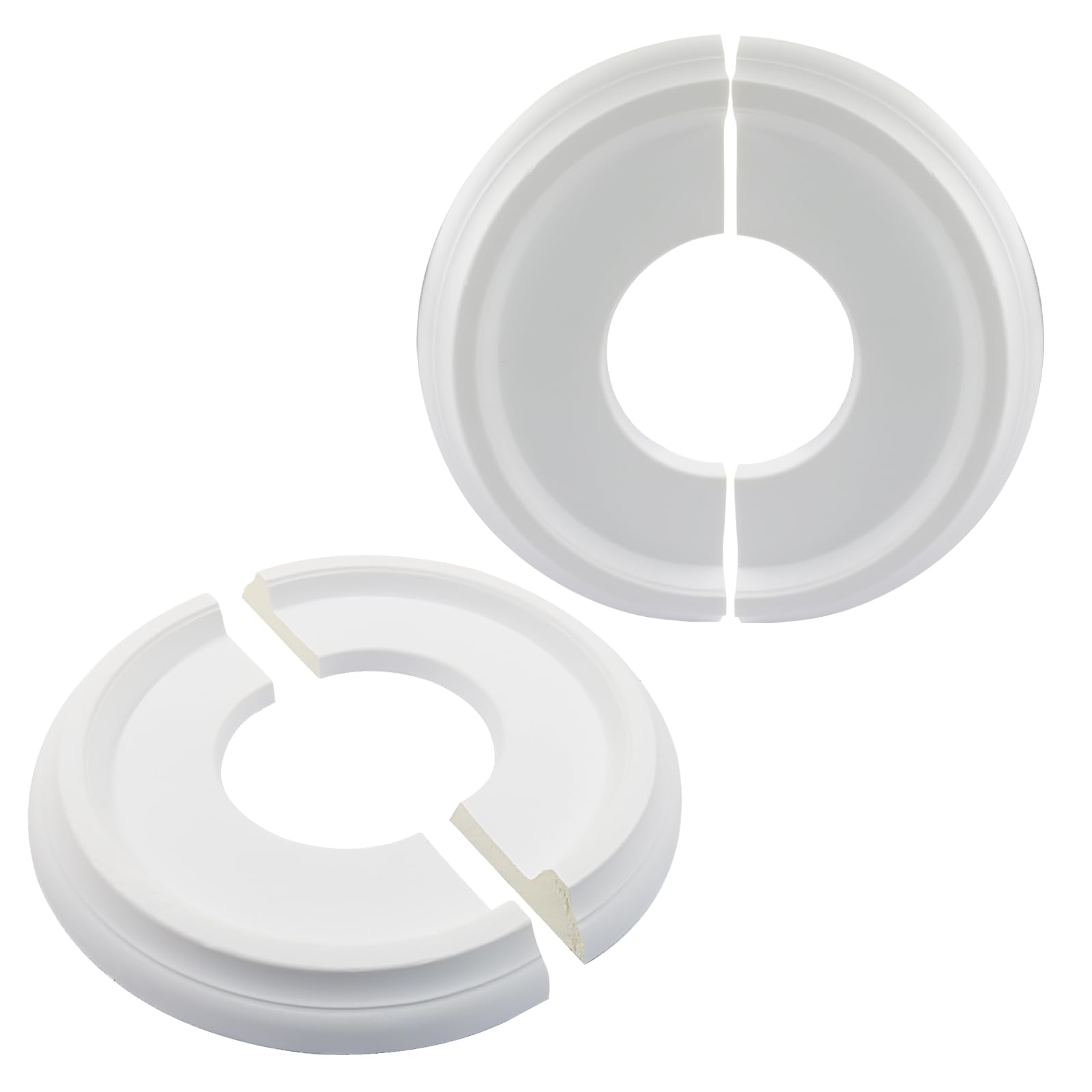Piutouyar White Split Ceiling Medallion, 2 Pcs 10" OD x 4" ID Covers Plate