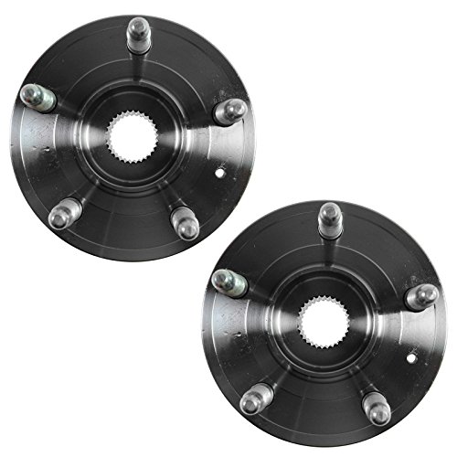 Image of TRQ Front and Rear Wheel Bearing and Hub Assembly Set 2 Piece Compatible with 18-19 Cadillac XTS Without RPO Code J55 Heavy Duty Brakes 10-15 Chevrolet Camaro LS LT SS 5 Lug Wheels