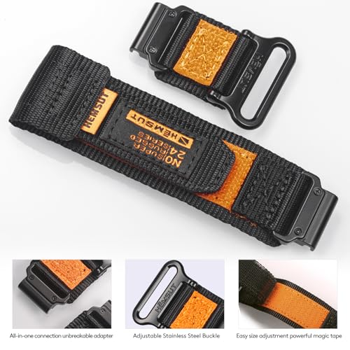 Image of Torbollo Garmin Belt Garmin Bands for Fēnix, Instinct, Vivoactive /Approach /MARQ /Quatix /D2, Forerunner, Enduro Series, Upgraded Connector Garmin Quick Fit ver 20 /22 /26mm