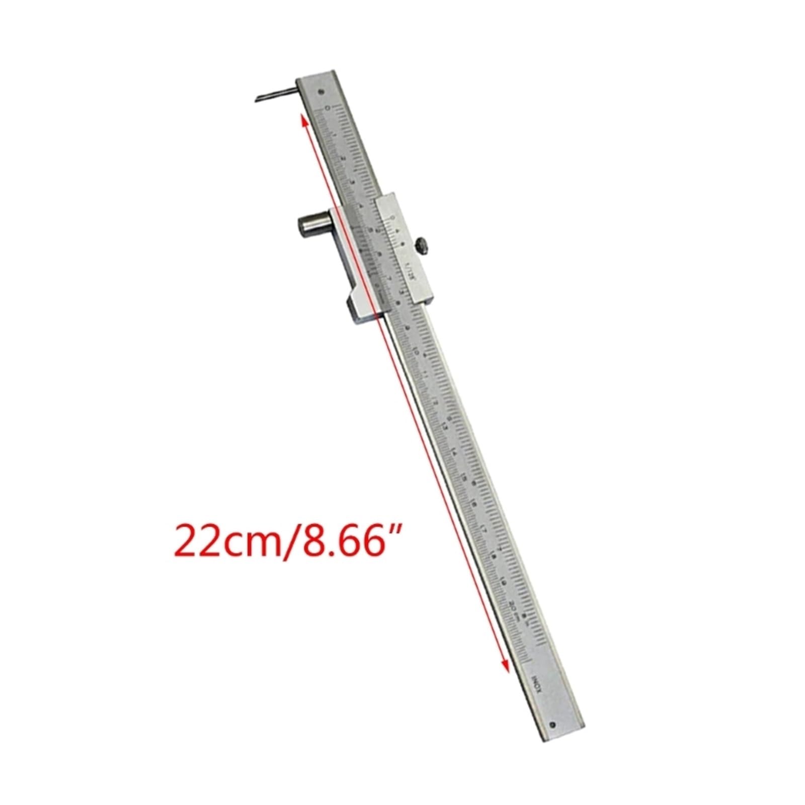 Herramienta de medición de calibrador Calibrador a Vernier de Marcado de 0-200 mm con Aguja de trazador de carburo Regla de medición de Marcado Paralelo Herramienta de Instrumento de medición