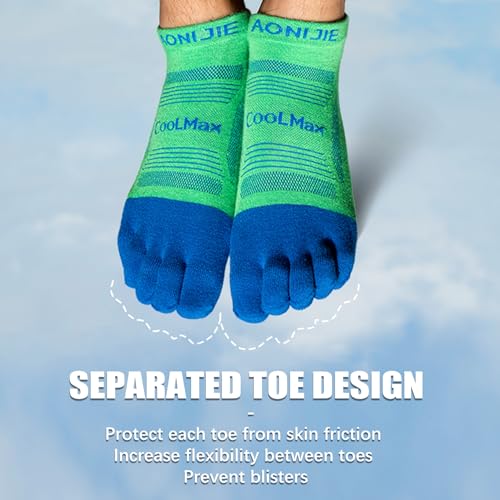 Image of Toe Socks Cool-max Running Socks for Men Women 3 Pairs Athletic Breathable Five Finger Socks