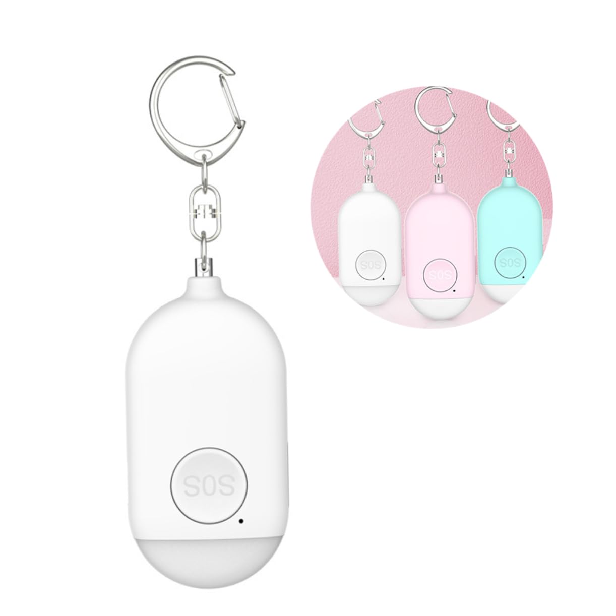 jojofuny 3pièces Alarme Urgence Portable pour Femmes Dispositif De Sécurité Compact Et Léger pour Défense Personnelle à Accrocher sur à Main Ceinture