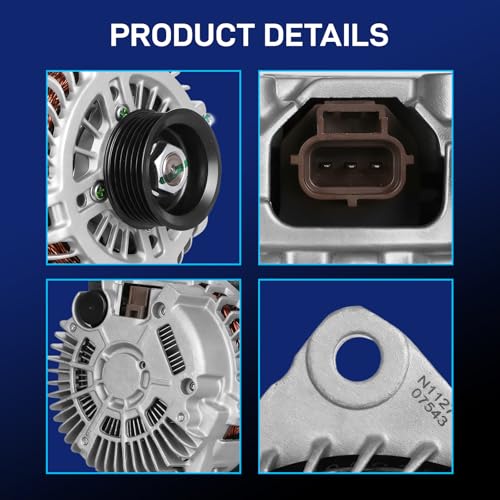 Image of Alternator Compatible for Ford 07-14 Edge, 10-12 Fusion, 08-12 Taurus, for Lincoln 2010 MKS, 07-10 MKX, 07-12 MKZ, for Mercury 08-09 Sable, 3.5L 3.7L, 12V 150A 11273N PG11273 7T4T-10300-AD