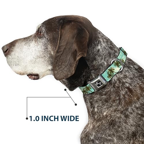 Collier de chien Buckle Down large et robuste à motif palmier 15-66 cm - 7