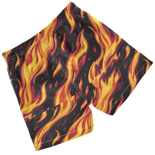 Pigsaly Boys Swim Trunks Fire Flame Orange Orange Boys Board Shorts Swimsuit Swimwear Summer Bathing Suit 3T2