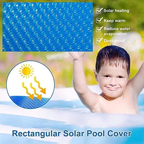 Cubierta de Piscina Solar Manta de Aislamiento térmico de Burbujas de Servicio Pesado con Ojales Anti-evaporación a Prueba de Polvo para bañeras de hidromasaje y spas