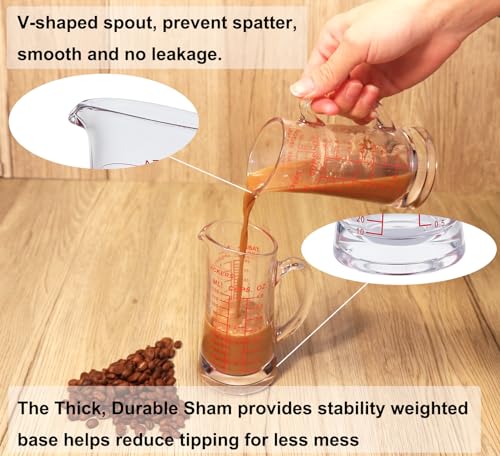 Vaso medidor 120 ml con asa y pico en V miniatura 5