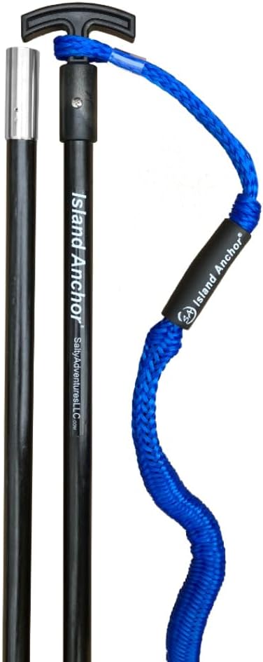 Island Anchor - 1" x 10' - 2 Piece - Shallow Water Anchor Pole : Built for Larger Boats : Securely Anchor on the Beach, Sandbar or in Shallow Water
