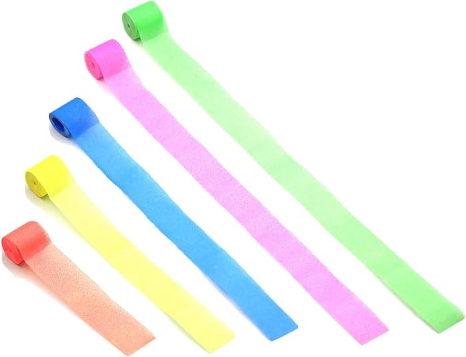 Multicolor Blacklight (UV Reactive) Tissue Streamers Biodegradable - 20 Rolls miniatura 4