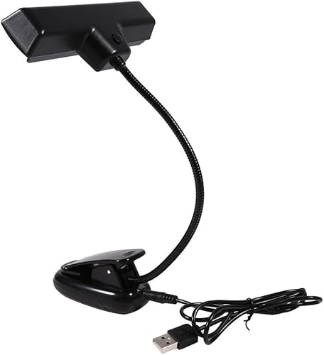 Miniatura 3 de Luz de abrazadera, lámpara de cabecera con clip para cama, lámpara de lectura, luz LED con abrazadera, soporte de música, para dormitorio (clip de