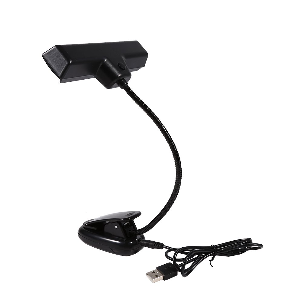 Lampe rechargeable à 10 LED pour pupitre, LED Lumineuse Lampe Piano Clipsable pliable à clipser avec Câble USB-C pour Pupitre Partition et Lecture Livre 110V ~ 220V(1#)