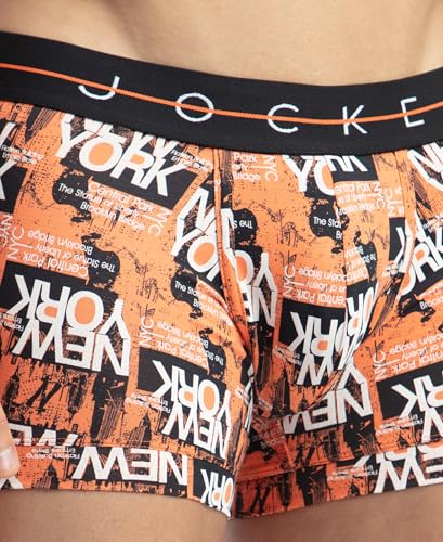 Image of Jockey NY02 Men's Super Combed Cotton Elastane Stretch Printed Trunk with Ultrasoft Waistband (Prints May Vary)