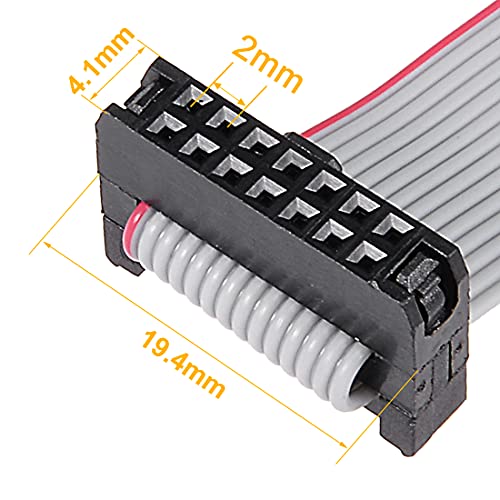 Uxcell Idc 14 Pins Connector Flat Ribbon Cable Female Connector Length 30Cm 2Mm Pitch,5Pcs #TOP3