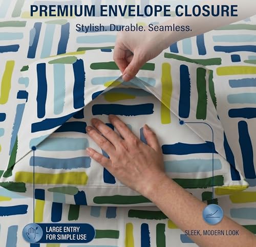 Image of VAS COLLECTIONS Cotton Pillow Cover Set of 2 (17x27 Inches) | Ultra Soft Breathable Pillow Cases for Bed | Skin Friendly, Fade Resistant & Comfortable Pillow Covers for Bedroom Decor (White & Yellow)