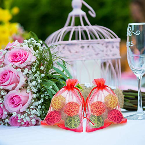 Wentao 100Pcs Organza Gift Bags, 4X4.72 Mixed Color Wedding Favor Bags With Drawstring, Premium Candy Jewelry Pouch Party Wrap thumb #6