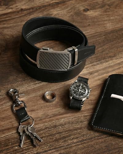 Image of CHAOREN Mens Belt Leather Ratchet Belt - Customizable Fit, Effortless Style (35mm)