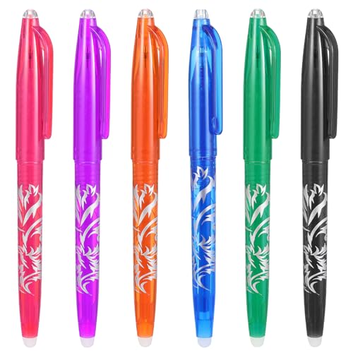 12pcs Heat Erasable Pens for Fabric, Fabric Marking Pens Fabrics Markers No Ghost Lines, Disappearing Ink for Precise Marking for Quilting Sewing Embroidery DIY Dressmaking Fabrics Tailors Chalk (6)