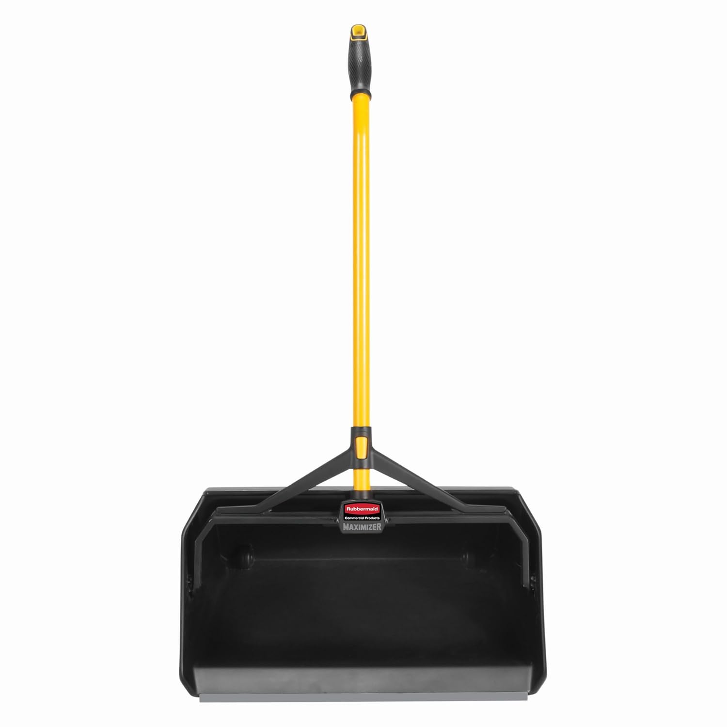 Rubbermaid Commercial Products Maximizer Heavy Duty Upright Debris/Dust Pan, Yellow, for Indoor/Outdoor Debris Collection