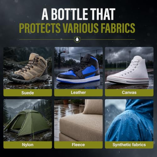 Image of Protect Shoe Protector Spray - Rain & Stain Water Repellent - Waterproofing Spray for Leather Suede Hats 6.76 OZ