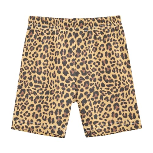 JHKKU Girls Leopard Print Shorts Cotton Cartwheel Bike Kids Biker Under Dress Dance Short Girl Clothes 4T