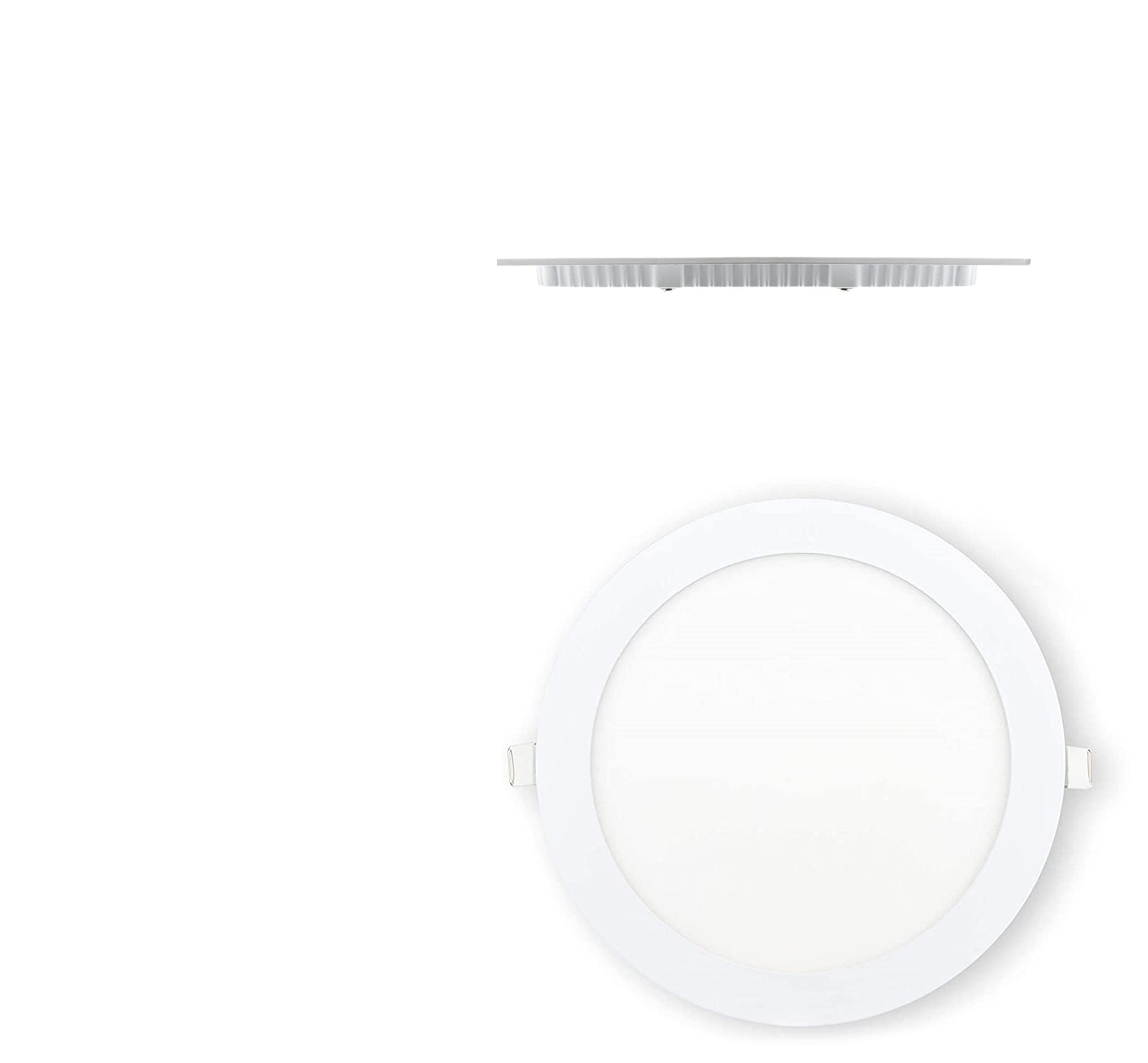 CLAR, Recessed LED Spotlight 20W Extra Flat Bathroom Downlight, Neutral White 4000K (Pack of 10), Neutral White (4000ºk)