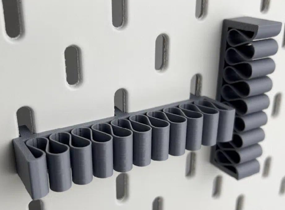 Multi-Slot Cable Holder Compatible with Pegboard Pack of 2 | USB & Headphone Storage, Horizontal & Vertical Mount, Wall Wire Organiser, Power Plug Compatible, Flexible Design-image-11