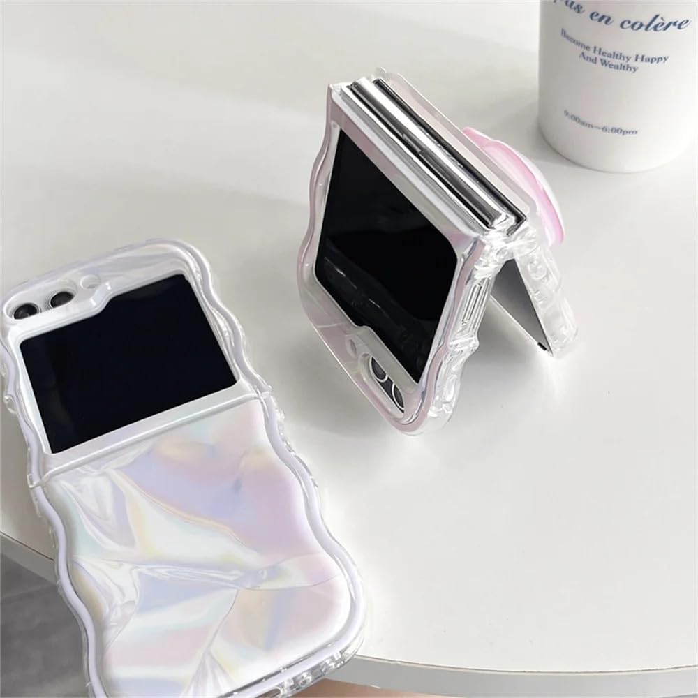 Funda con Soporte para Z Flip 5 4 3 con diseño de corazón de Amor y mármol para Samsung Galaxy Z Flip 3 4 5 flip4 Flip5 5G, Bonita Funda, Rosa, para Samsung Galaxy Z Flip5