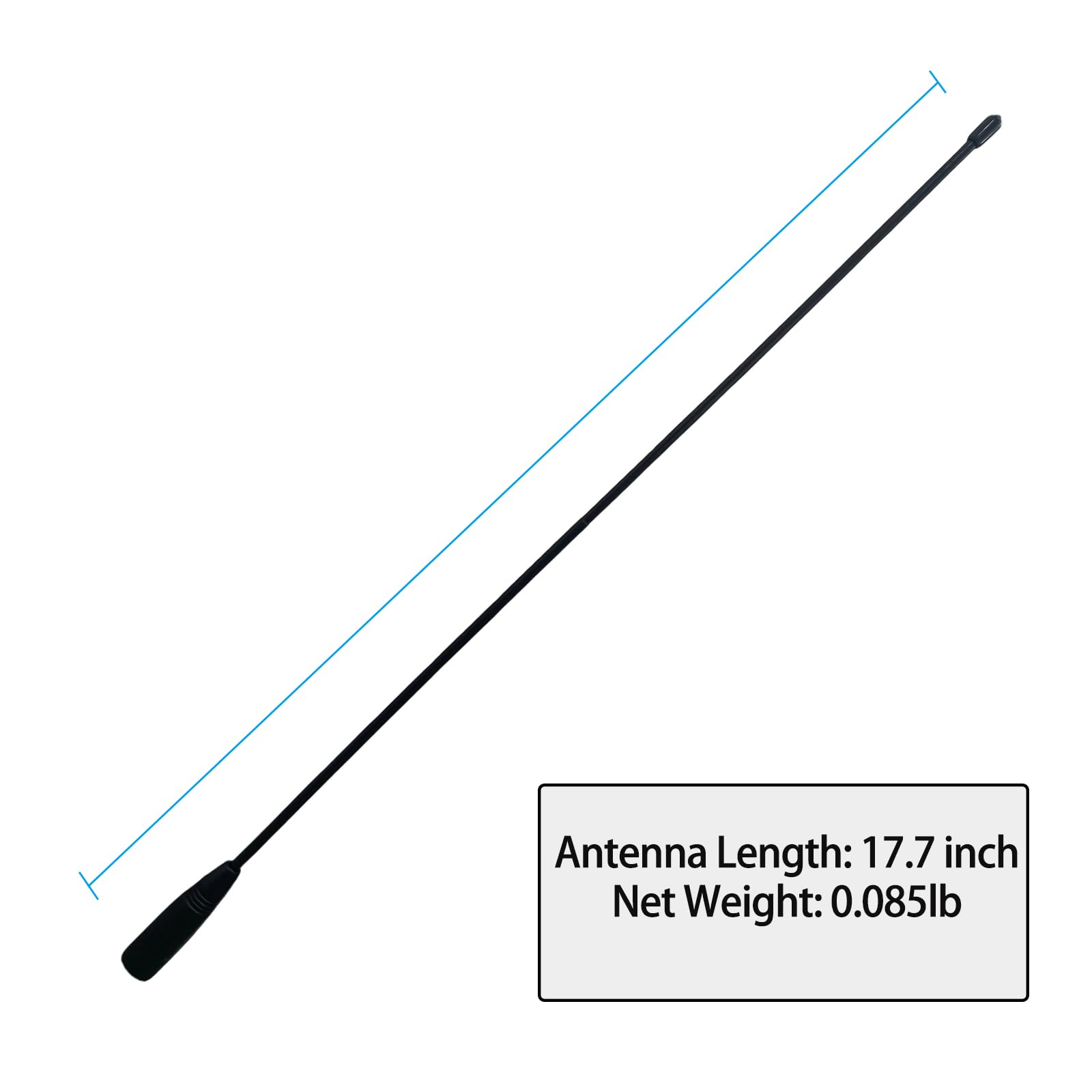 NA-320A Tri Band SMA-Female Antenna 17.7 inches 144/220/440MHz High Gain Walkie Talkie Antenna Compatible with UV-17 DM-1701A UV-32 DM-32 UV-82 UV-5R UV5-RH UV-5RM BF-888S Radio Accessories(Black)