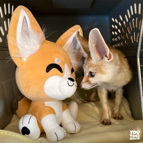 Youtooz Fennec Fox 9" In, Collectible Soft Smiling Fox Plushie, By Youtooz Plush Collection #TOP4
