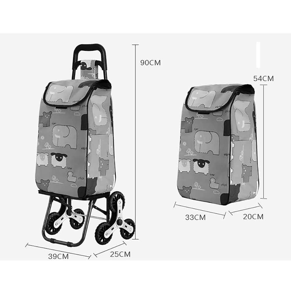 Borsa trolley riutilizzabile con 3 ruote, design staccabile per una facile conservazione, ideale per supermercato, viaggi e campeggio