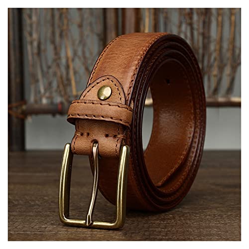 Vintage Cowhide Mens Belt Pin Buckle Leather Belt For Men Classic Quality Belt Men4