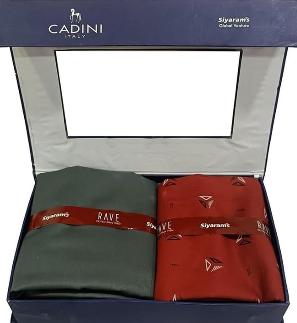 siyaram's Men's Print Shirt and Trouser Unstitched Fabric Set -Gift Pack (Multicolour_Free Size)-picture-26