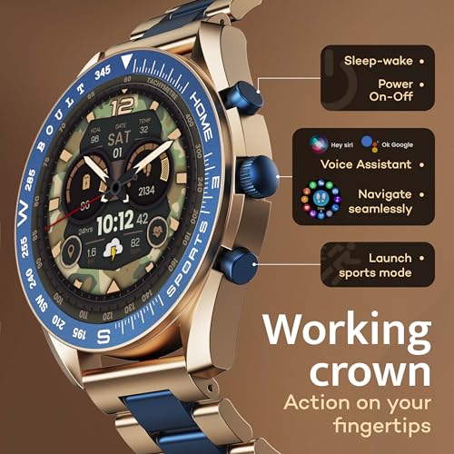 Boult Mirage Smart Watch 1.39''HD Screen, Bluetooth Calling, IP67, Zinc Alloy Frame, 500 Nits Brightness, AI Voice Assistant, SpO2 Monitoring, 120+... - Image 5