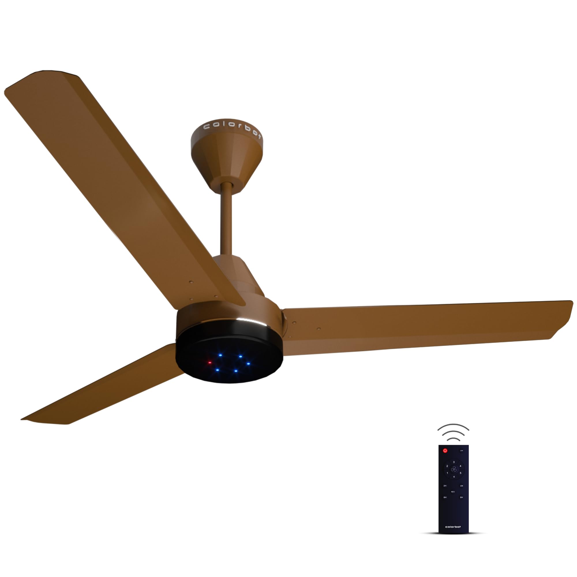 Colorbot Stella BLDC Ceiling Fans 1200mm | BEE 5 Star Rated 370 RPM | Savings up to 65% | Remote Control (Boost, Timer, LED, Reverse Mode) | 4 Years Warranty (Arctic White)