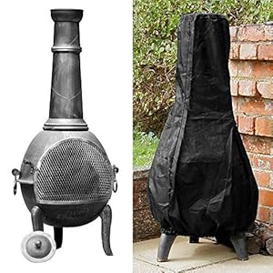 willkey Outdoor Chimenea Cover Waterdichte Tuin Zware Ademend Oxford Stof Patio Heater Cover Regen Zon UV Protector 1.2m…